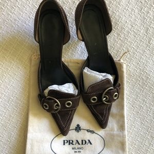 Prada | Suede d'Orsay Pumps | Sz 37